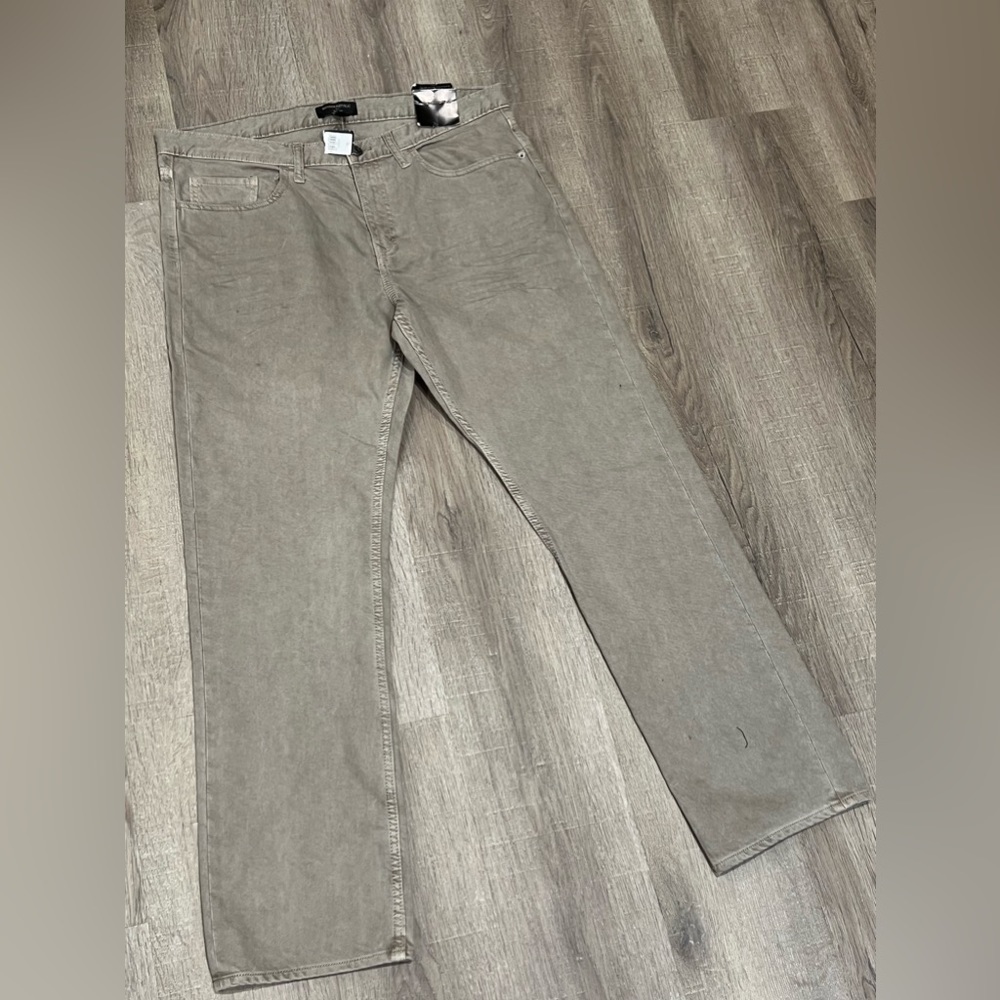 NWT Banana Republic Slim Fit 36W 32L Brown Structured Cotton Khaki Jeans Chinos